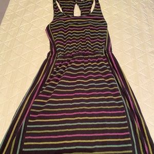 Patagonia XS Dark Gray and multi colored striped Sundress